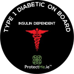 Type 1 Diabetic on Board Car Sticker