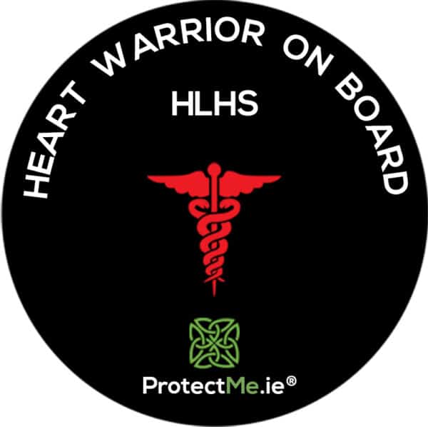 Heart Warrior on Board Car Sticker HLHS