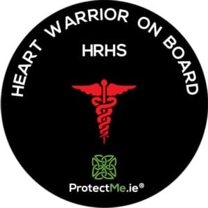 Heart Warrior on Board Car Sticker HRHS